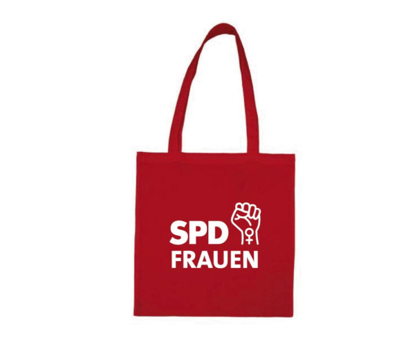 SPD Frauen Beutel Rot (lange Tragegriffe) (10er Pack)